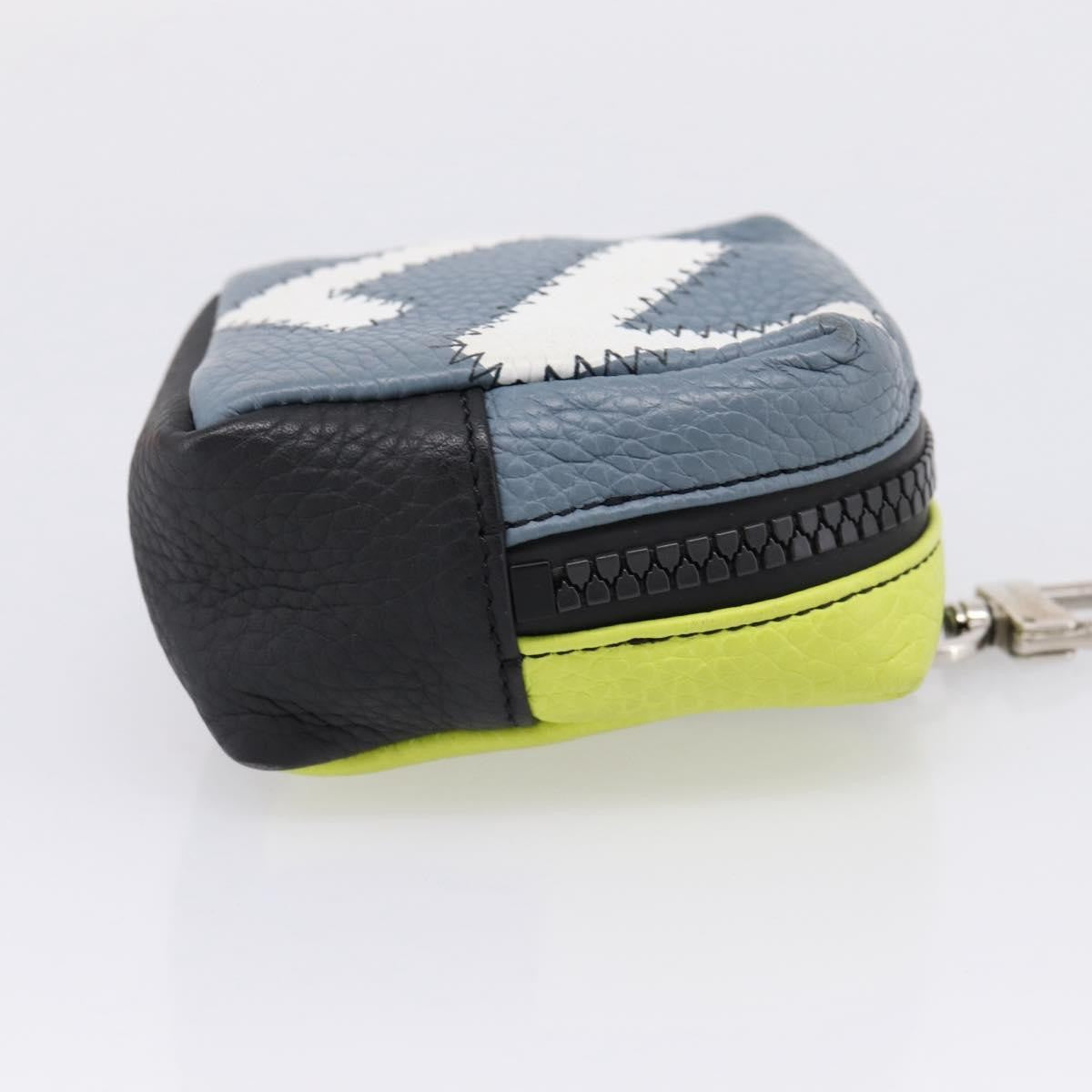 Louis Vuitton Square Pouch Bag Charm And Key Holder Leather Gray Leather Charms And Keychains Accessory (Pre-Owned)