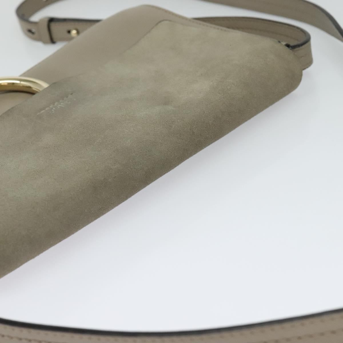 Chloe Faye Leather And Suede Beige Leather Shoulder Bag Bag (Pre-Owned)