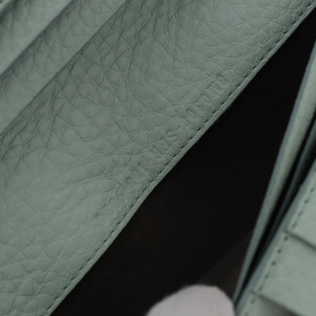 Fendi Selleria Peekaboo Leather Green Leather Wallets Accessory (Pre-Owned)