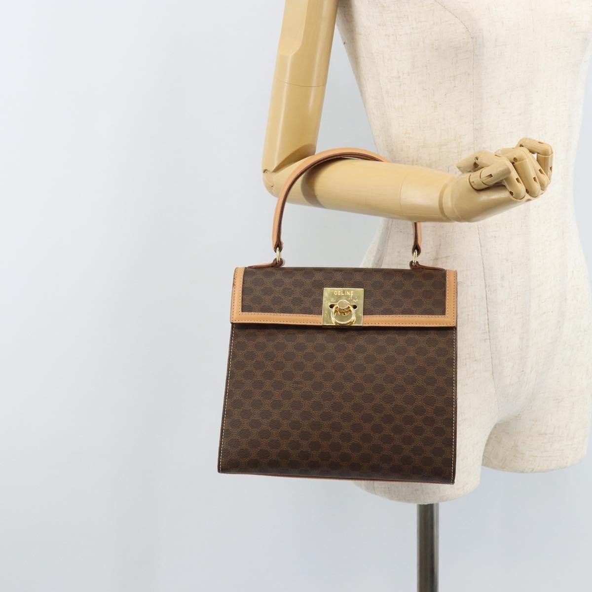 Celine Handbag Canvas Brown Canvas Handbag (Pre-Owned)