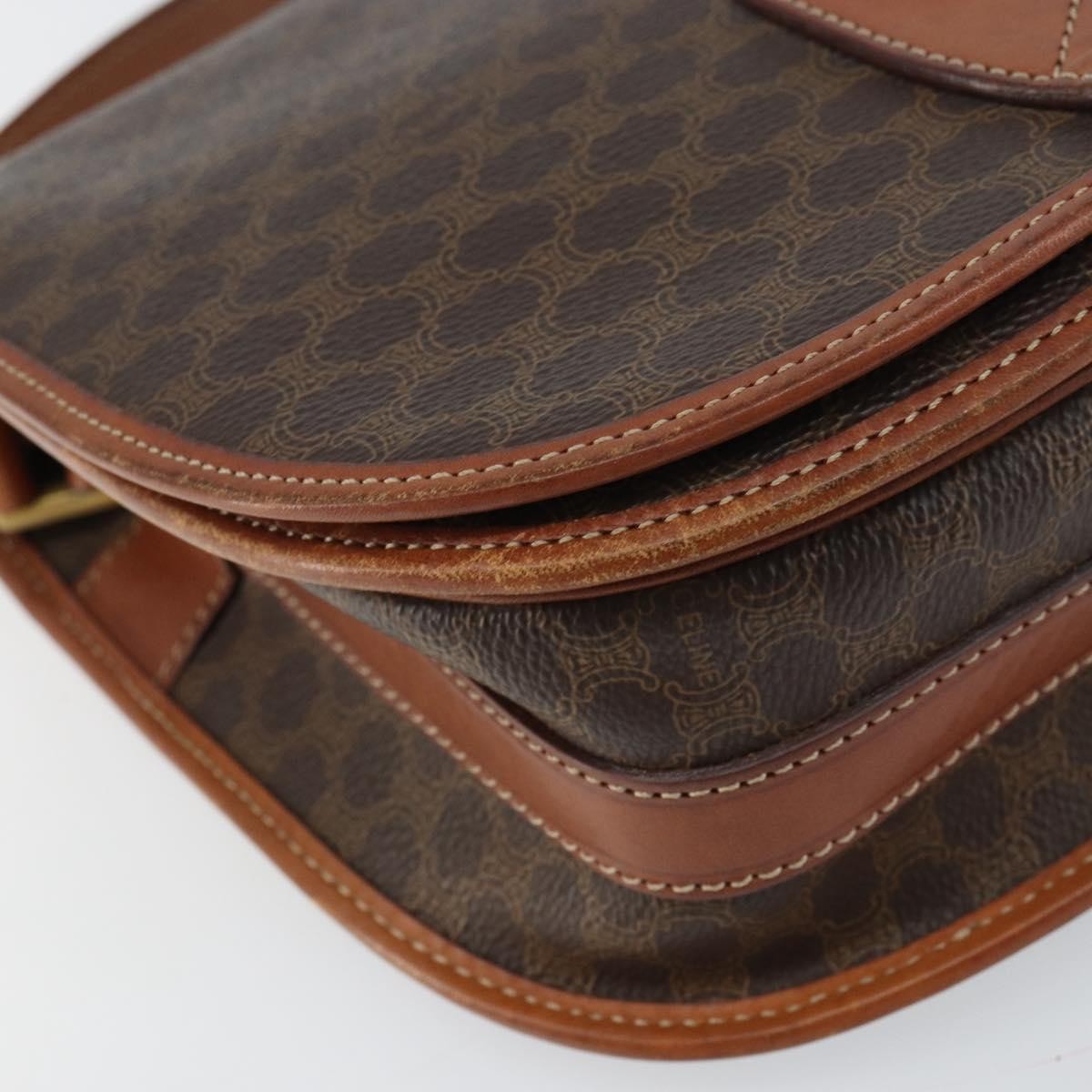 Celine Macadam Shoulder Pvc Leather Brown Pvc Crossbody Bag Bag (Pre-Owned)