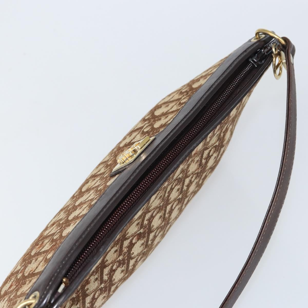 Christian Dior Vintage Trotter Canvas Beige Canvas Shoulder Bag Bag (Pre-Owned)