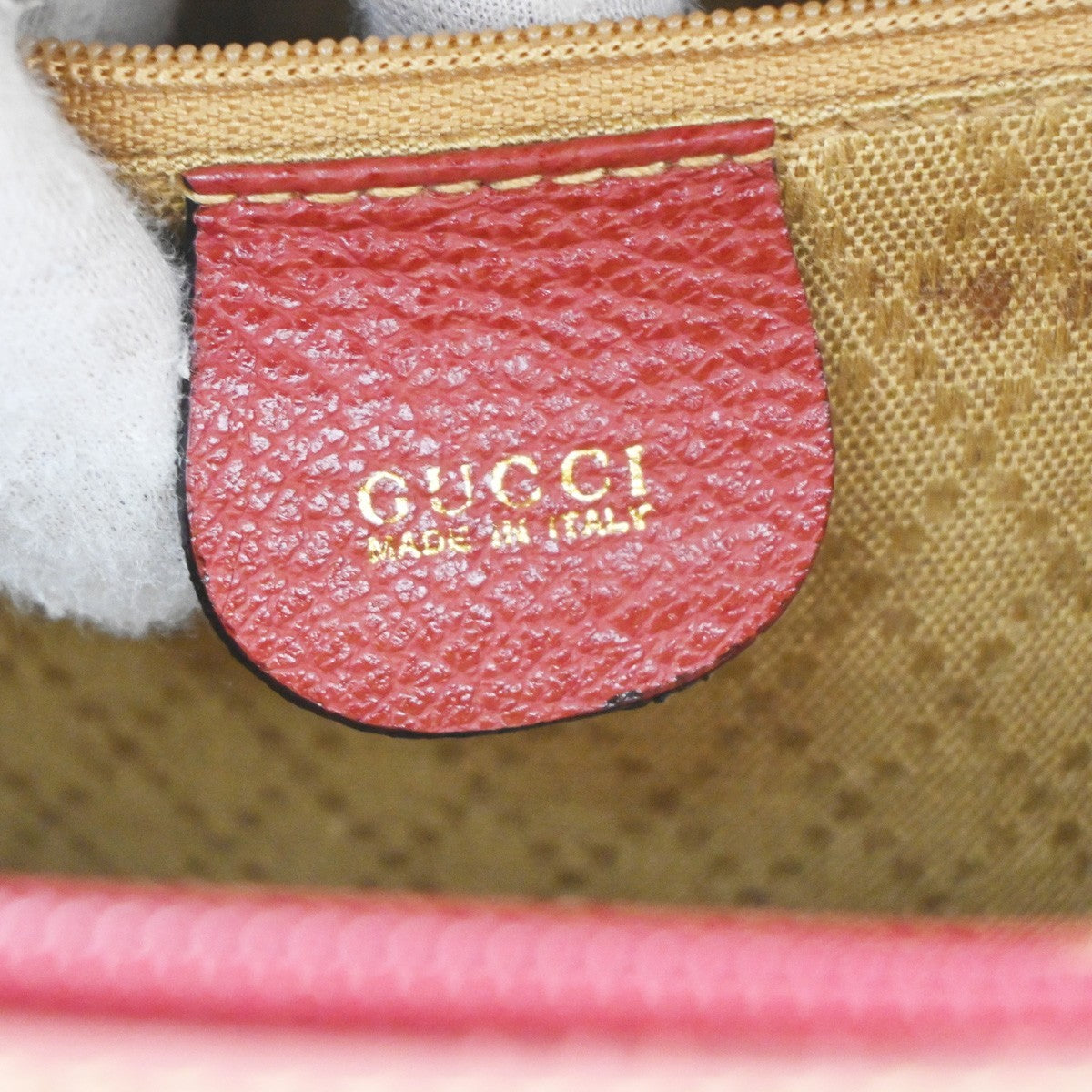 Gucci Vintage Backpack Suede Red Suede Backpack Bag (Pre-Owned)