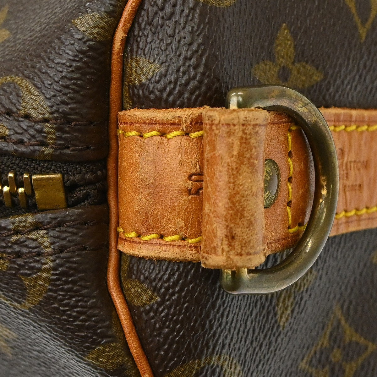 Louis Vuitton Keepall Bandoulière Monogram Brown Canvas Travel Bag Bag (Pre-Owned)