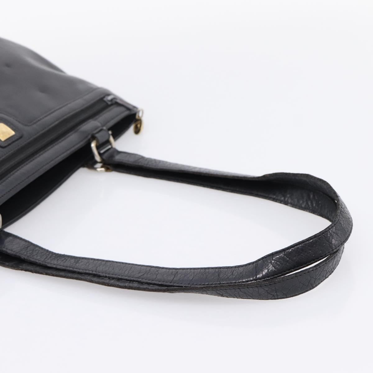 Celine Tote Leather Black Leather Tote Bag Bag (Pre-Owned)