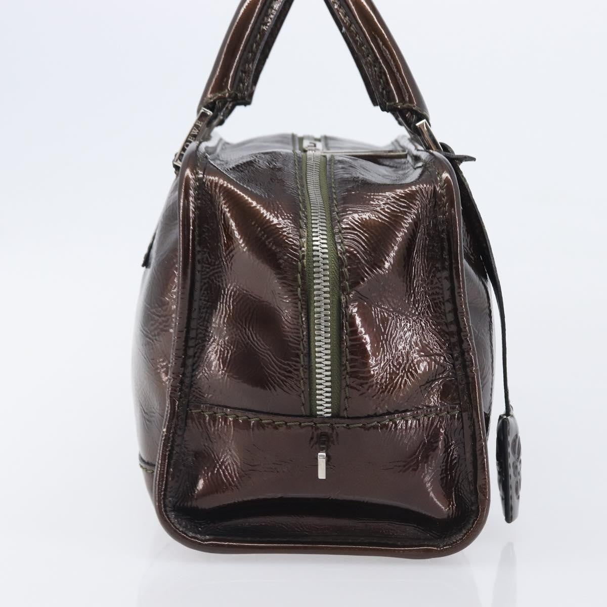 Loewe Amazona Patent Brown Patent_Leather Handbag (Pre-Owned)