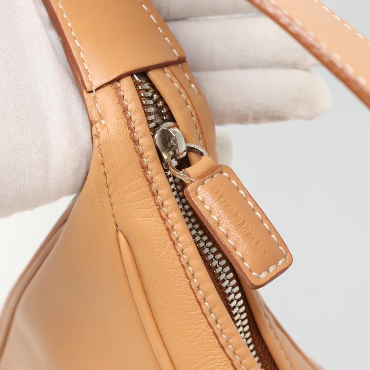 Burberry Shoulder Leather Beige Leather Shoulder Bag Bag (Pre-Owned)