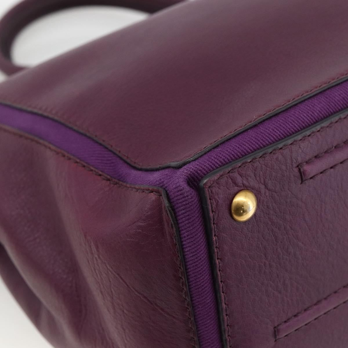 Saint Laurent Bicolor Muse Two Cabas Leather Purple Leather Tote Bag Bag (Pre-Owned)
