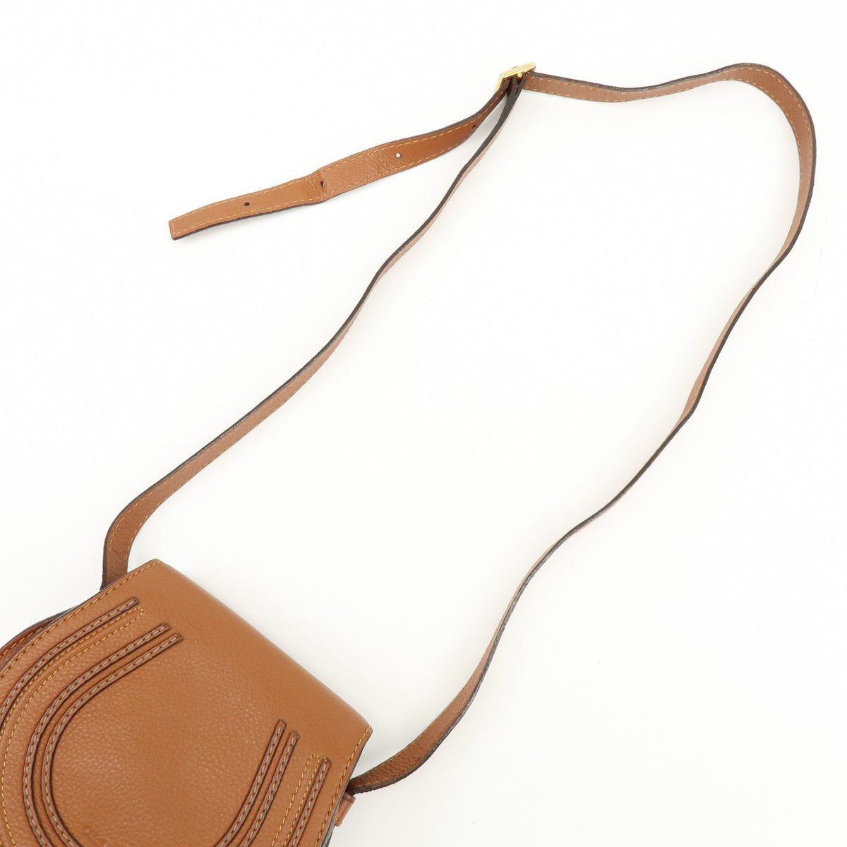 Chloe Marcie Leather Brown Leather Crossbody Bag Bag (Pre-Owned)
