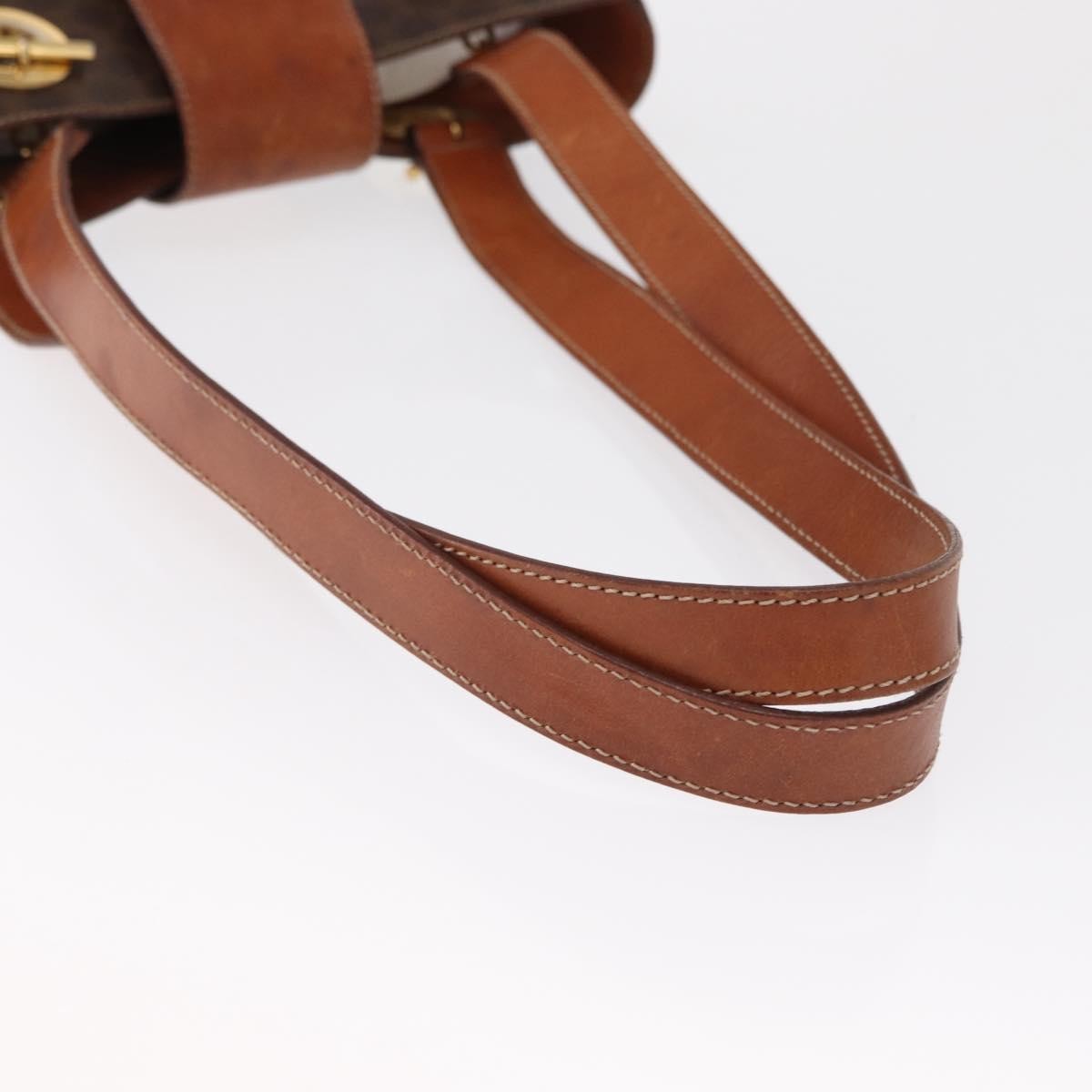 Celine Vintage Macadam Canvas Brown Canvas Backpack Bag (Pre-Owned)