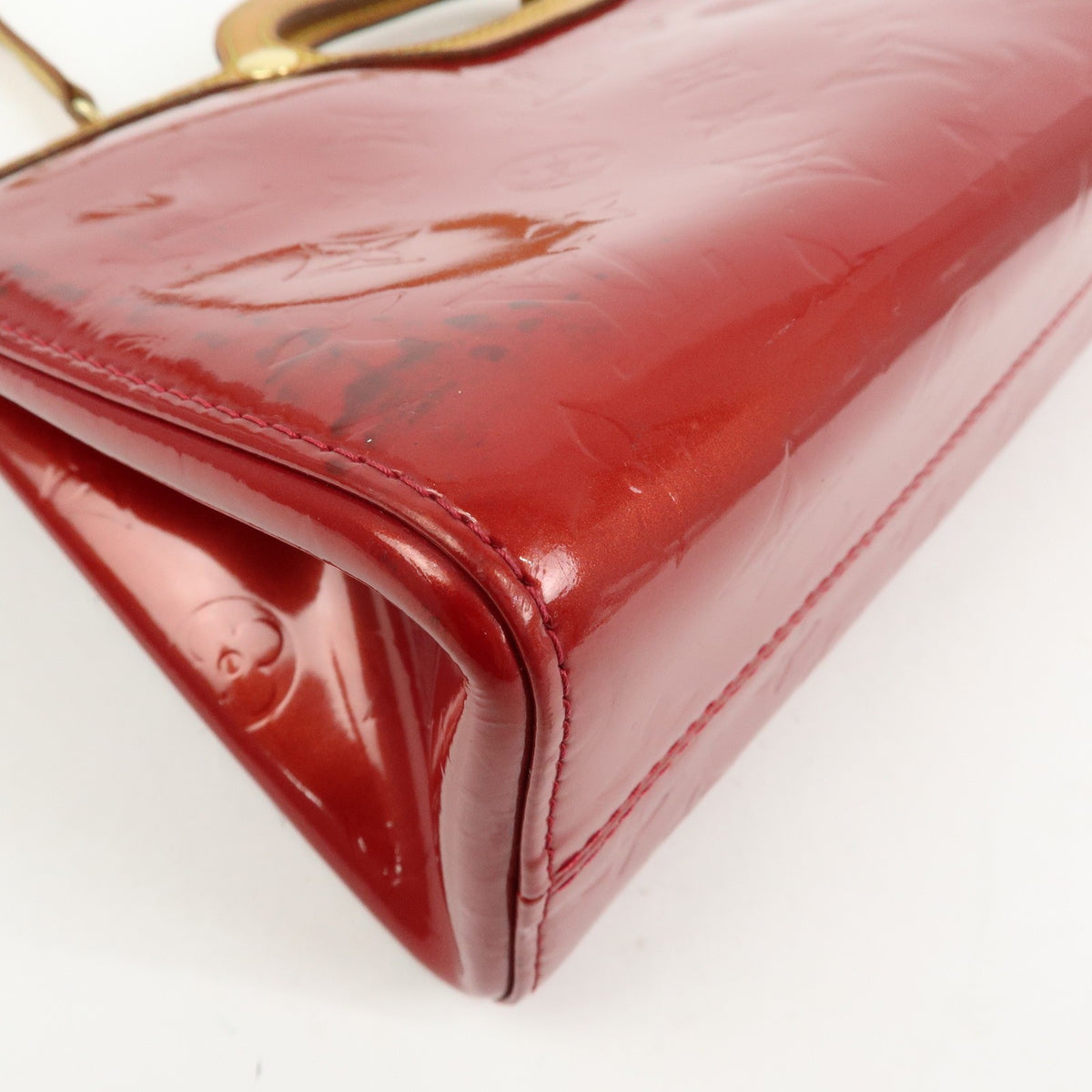 Louis Vuitton Roxbury Drive Monogram Vernis Red Patent_Leather Handbag (Pre-Owned)