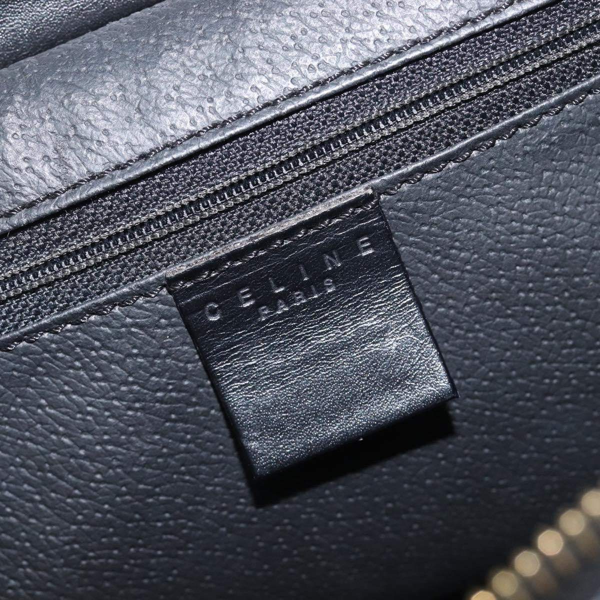Celine Vintage Macadam Canvas Black Pvc Tote Bag Bag (Pre-Owned)