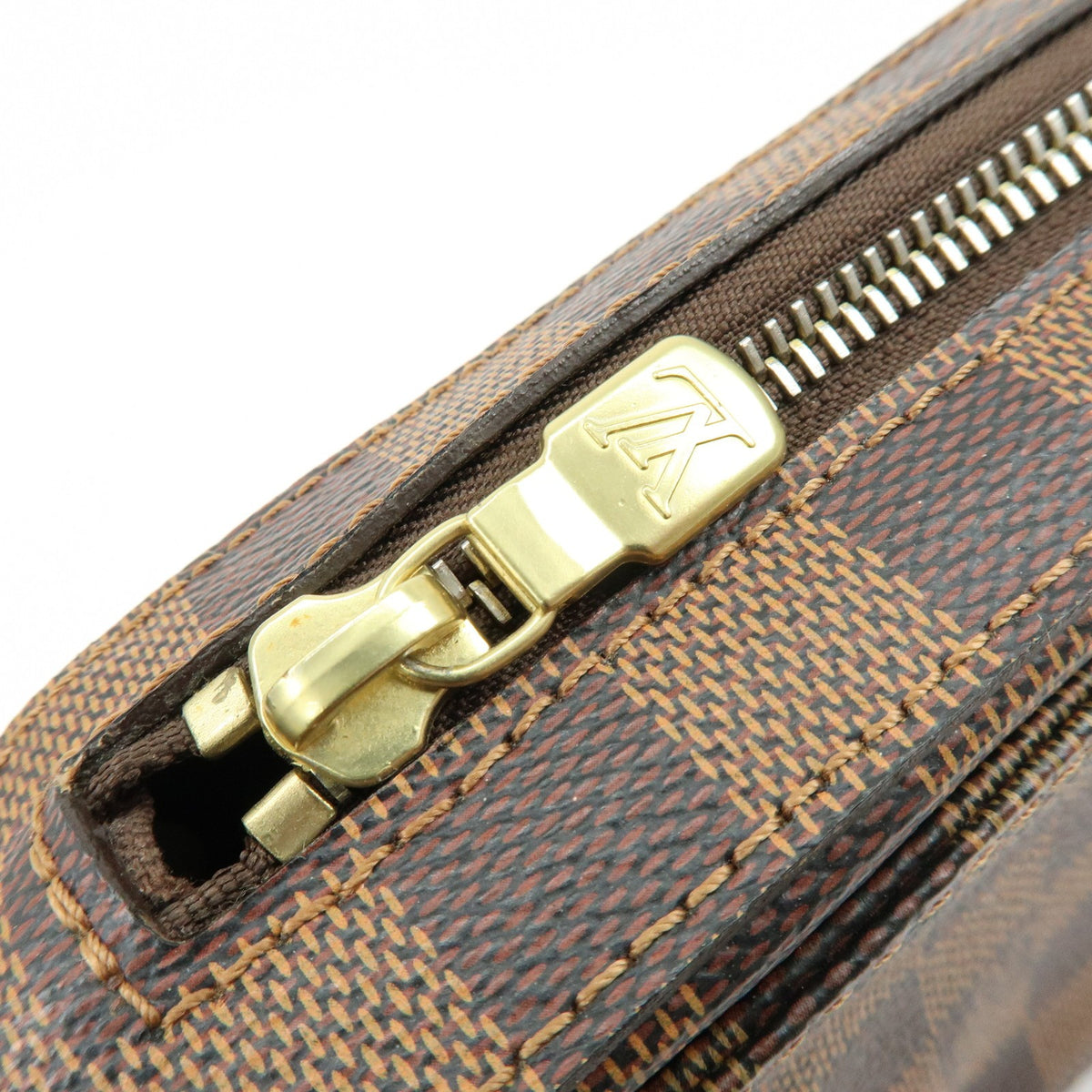 Louis Vuitton Geronimos Waist Damier Brown Canvas Shoulder Bag Bag (Pre-Owned)
