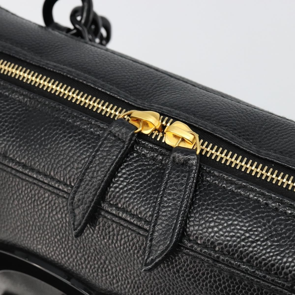 Chanel Coco Mark Leather Black Leather Shoulder Bag Bag (Pre-Owned)