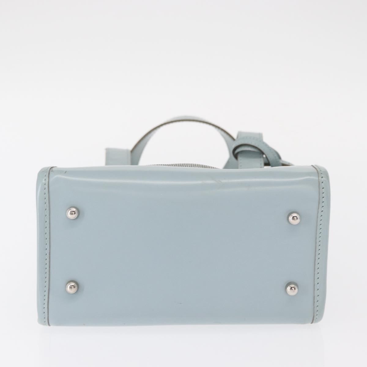 Gucci Vintage Leather Blue Leather Handbag (Pre-Owned)