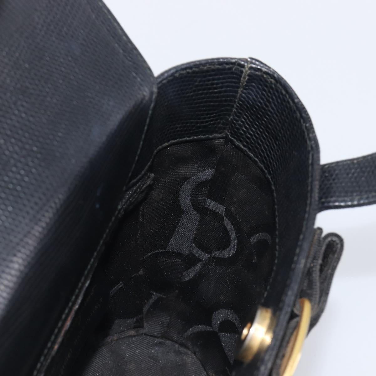 Salvatore Ferragamo Vara Bow Leather Black Leather Crossbody Bag Bag (Pre-Owned)