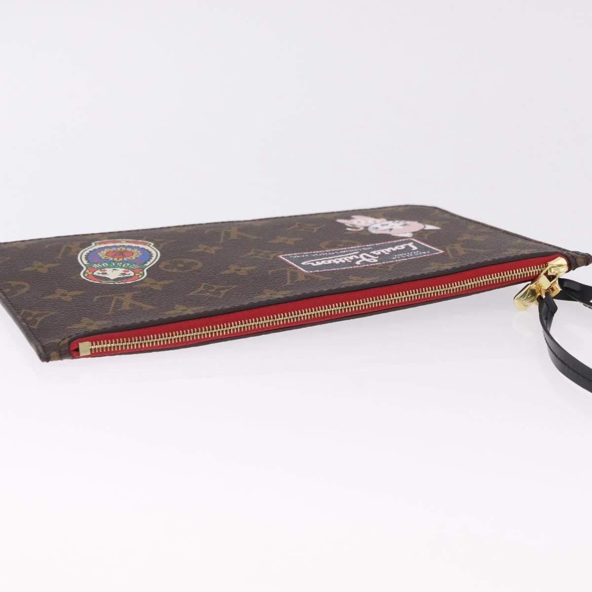 Louis Vuitton Neverfull Pochette Limited Edition World Tour Monogram Canvas Brown Canvas Clutche & Pouche Bag (Pre-Owned)