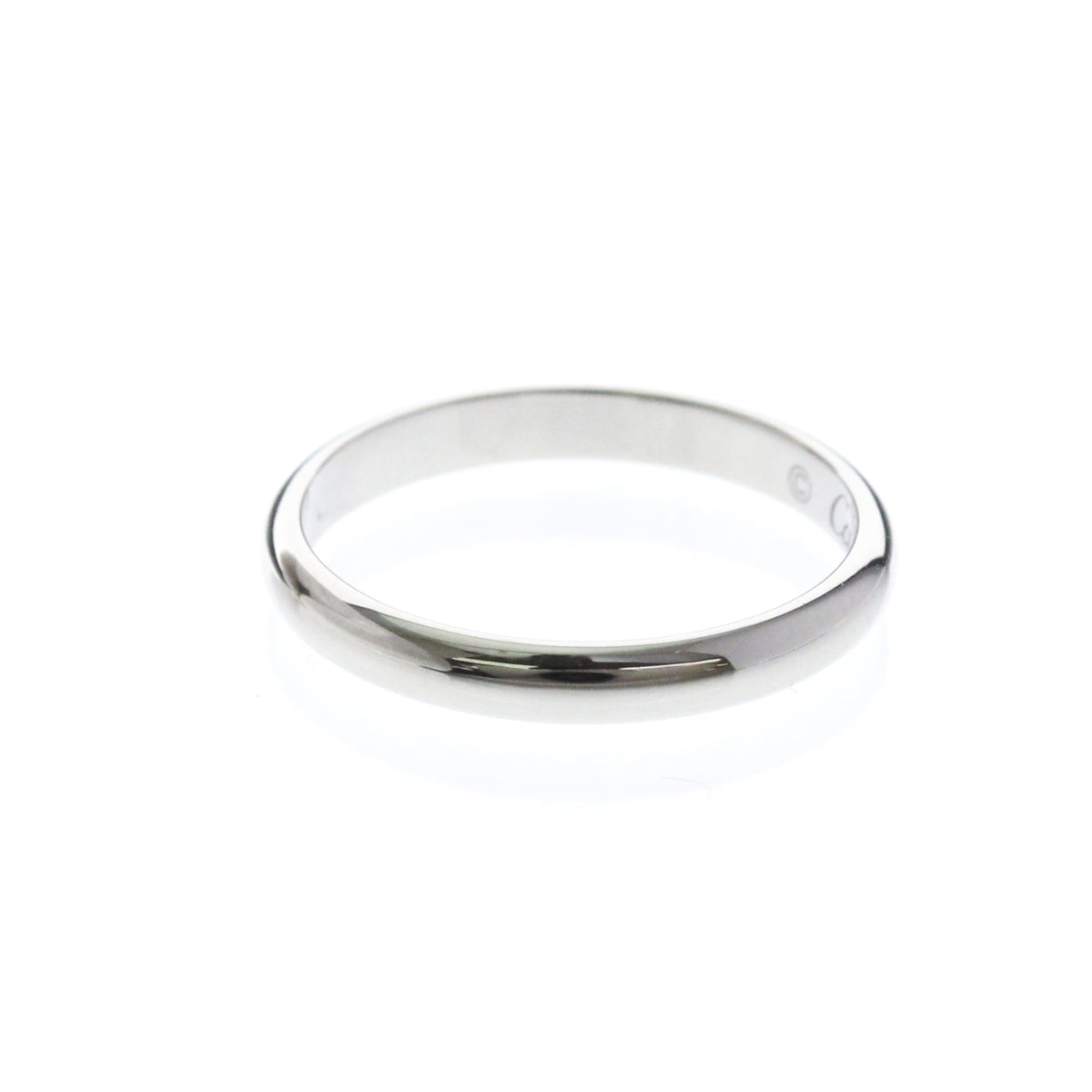 Cartier 1895 Wedding Band Platinum Silver Platinum Ring Jewelry (Pre-Owned)