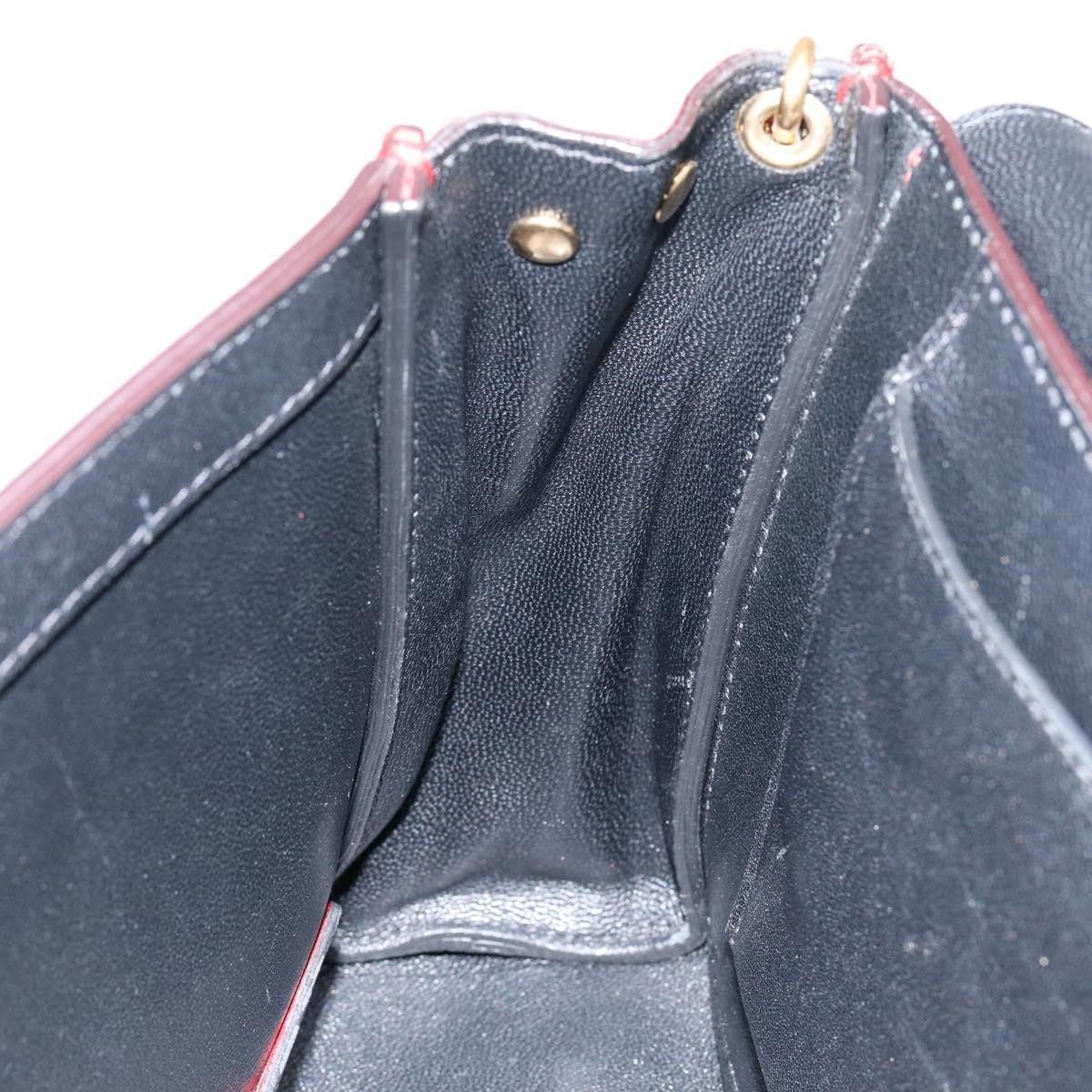 Chloe Elle Chain Clutch Leather Red Leather Bag (Pre-Owned)