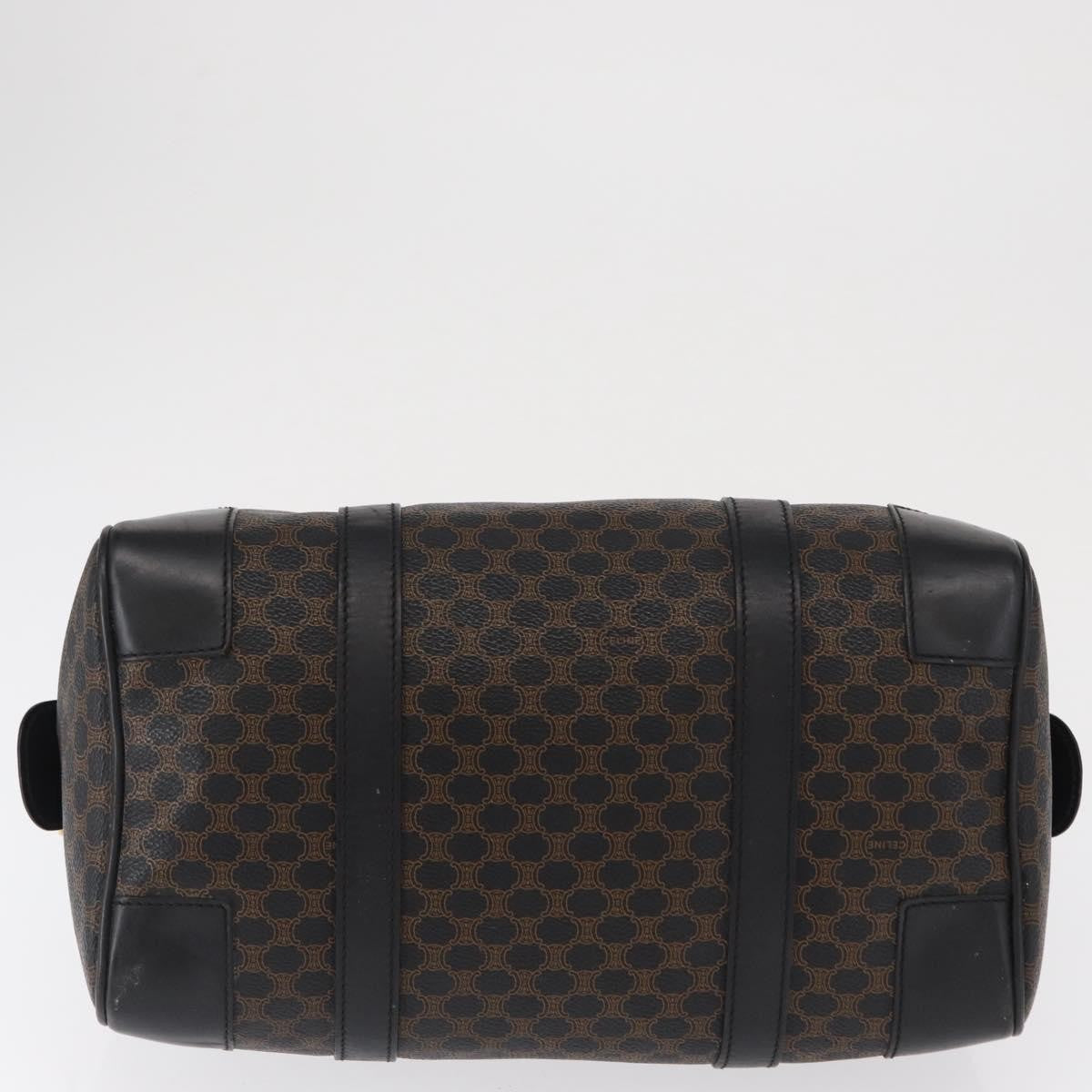 Celine Vintage Duffle Macadam Coated Canvas Black Canvas Handbag (Pre-Owned)