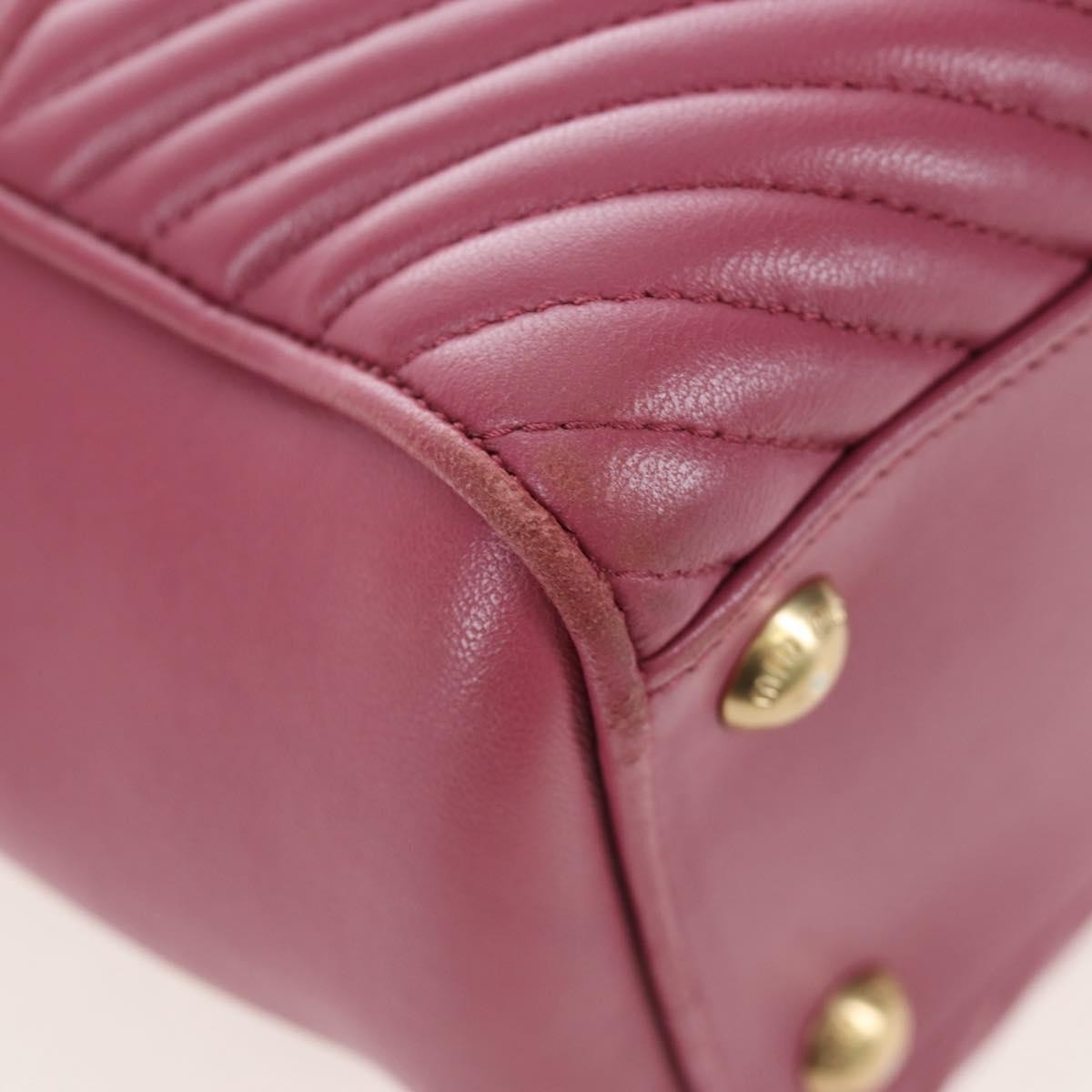 Miu Miu Beau Top Handle Leather Pink Leather Handbag (Pre-Owned)