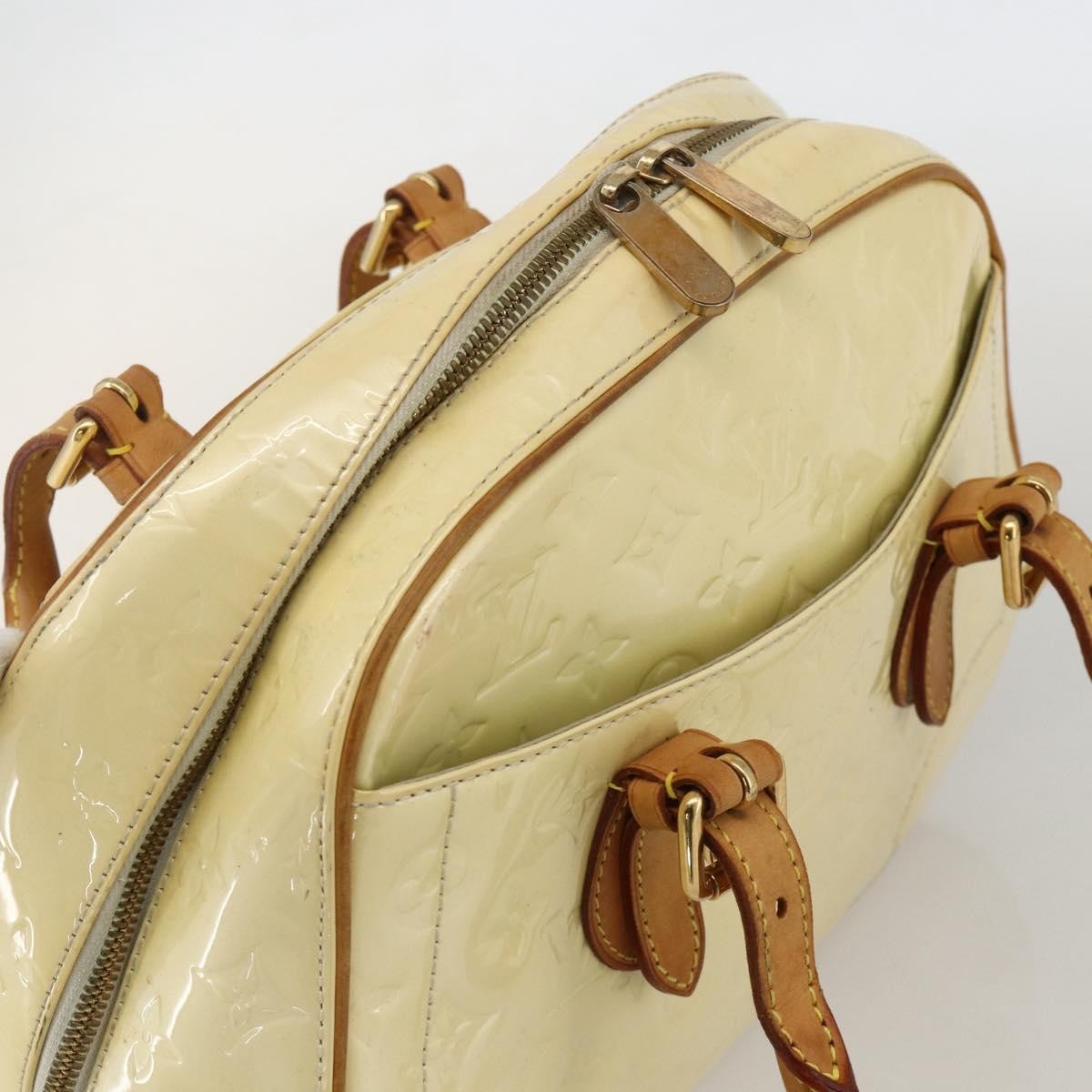 Louis Vuitton Summit Drive Monogram Vernis Yellow Patent_Leather Handbag (Pre-Owned)