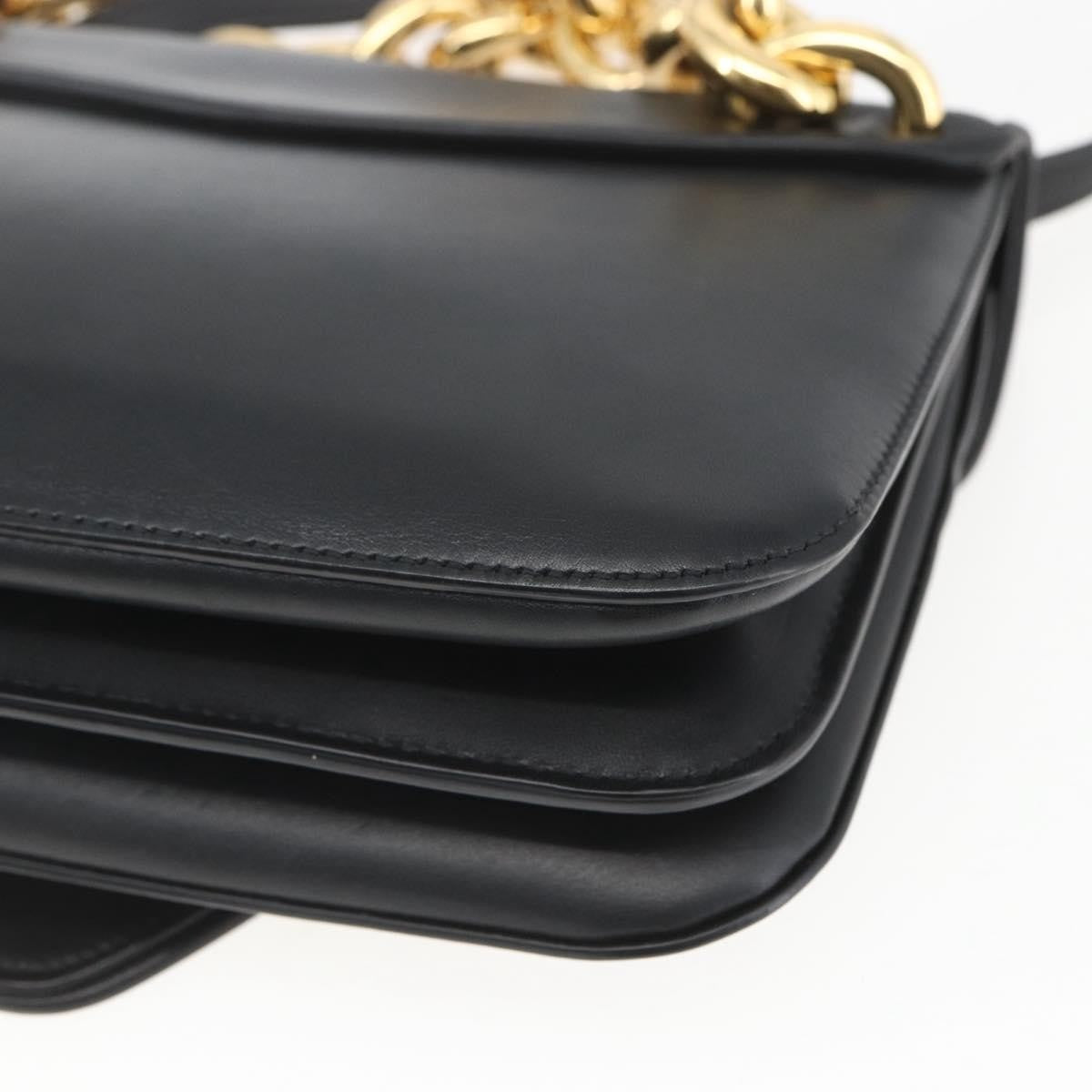 Bottega Veneta Mount Leather Black Leather Shoulder Bag Bag (Pre-Owned)