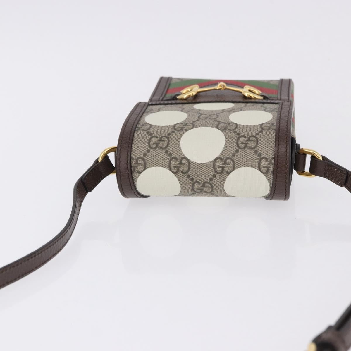 Gucci Horsebit 1955 Printed Gg Coated Canvas Beige Canvas Crossbody Bag Bag (Pre-Owned)