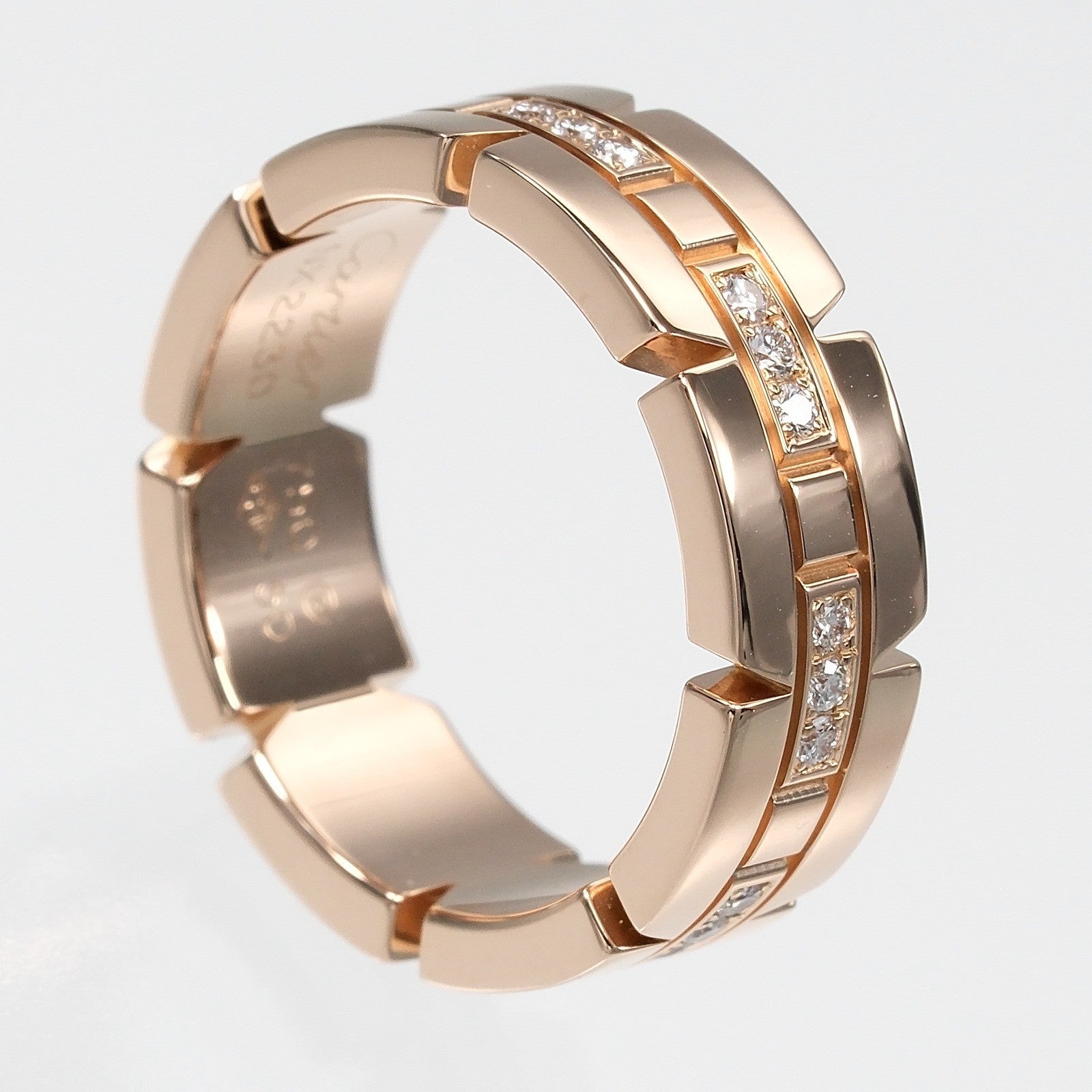 Cartier Tank Francaise 18K Pink Gold With Diamond Gold Pink_Gold Ring Jewelry (Pre-Owned)