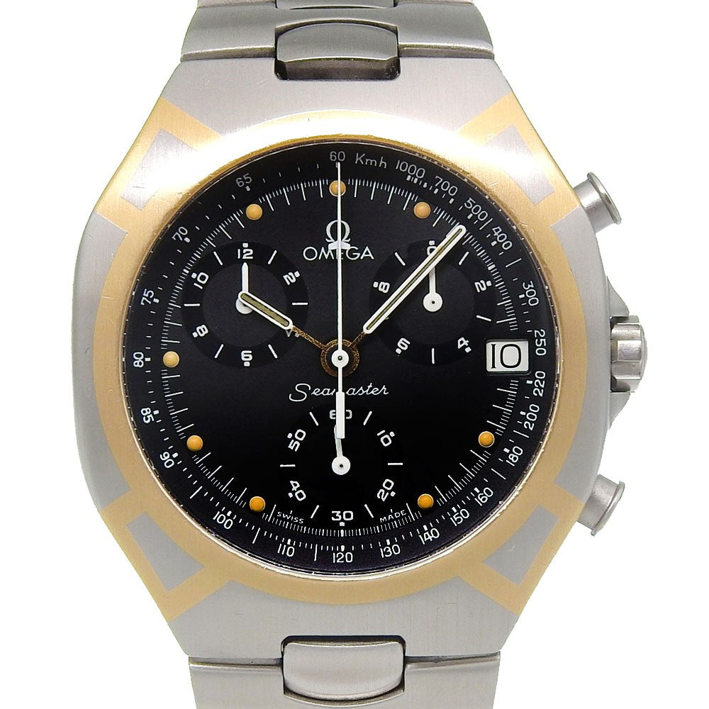 Omega Seamaster Polaris Day-Date Quartz Stainless Steel Watch (Pre-Owned)