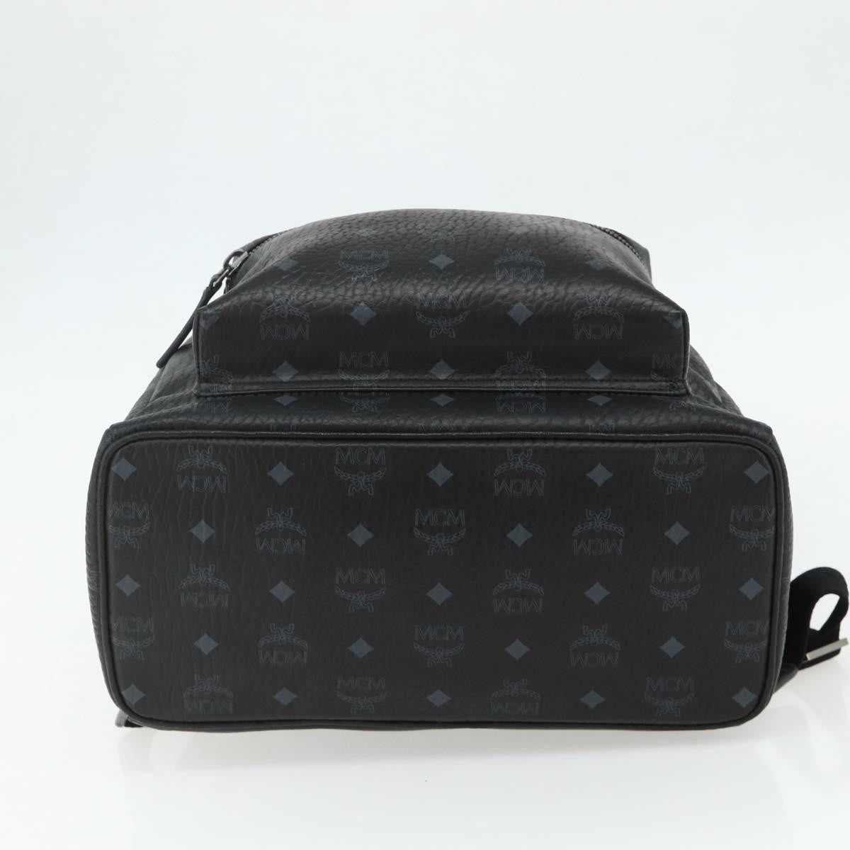 MCM Vintage Vicetos Leather Black Leather Backpack Bag (Pre-Owned)