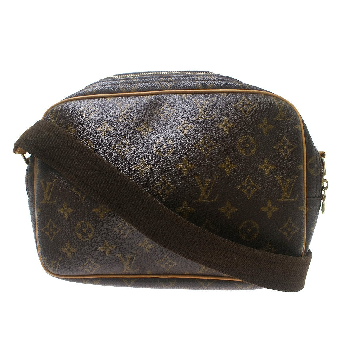 Louis Vuitton Reporter Monogram Canvas Brown Canvas Shoulder Bag Bag (Pre-Owned)