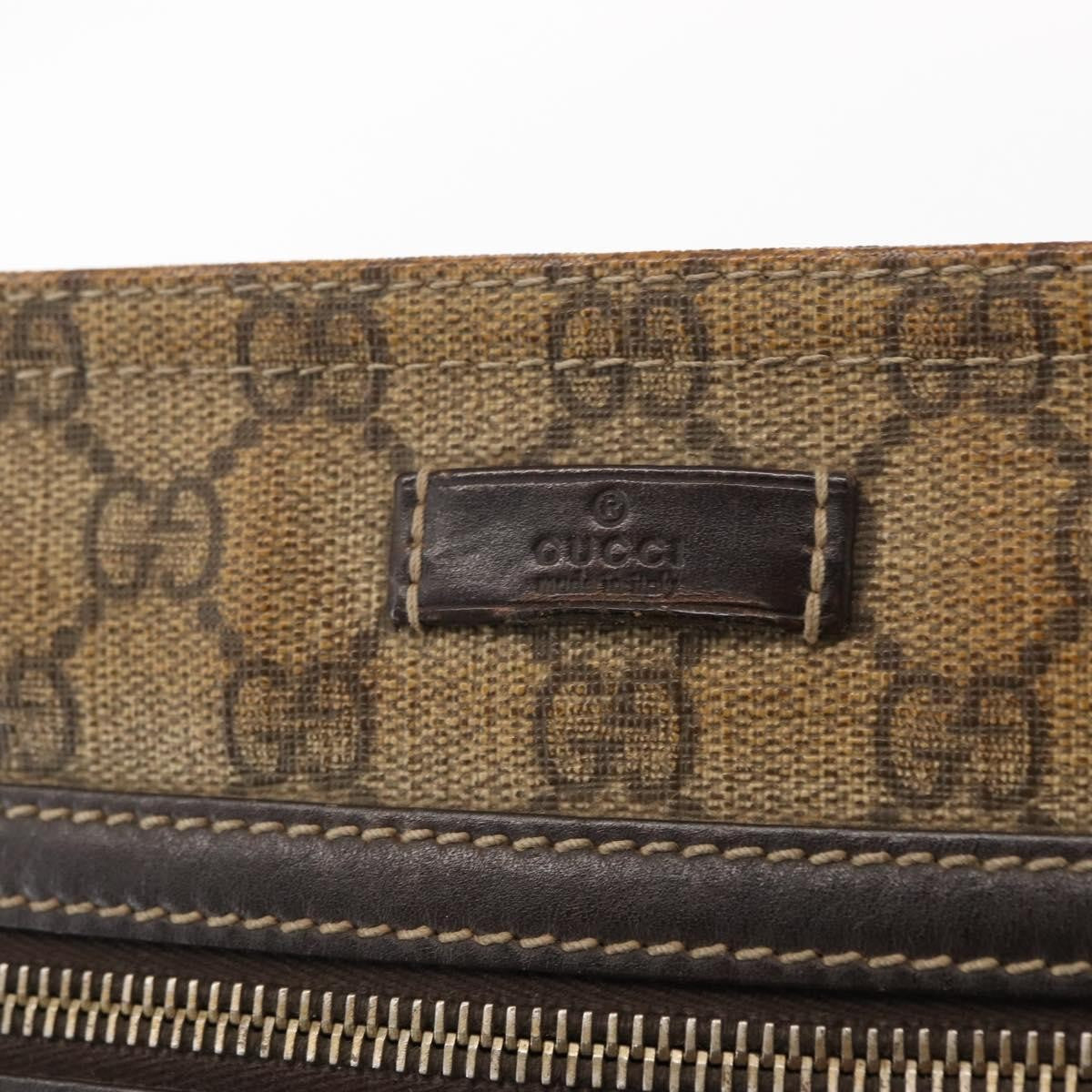 Gucci Flat Messenger Gg Coated Canvas Beige Pvc Shoulder Bag Bag (Pre-Owned)