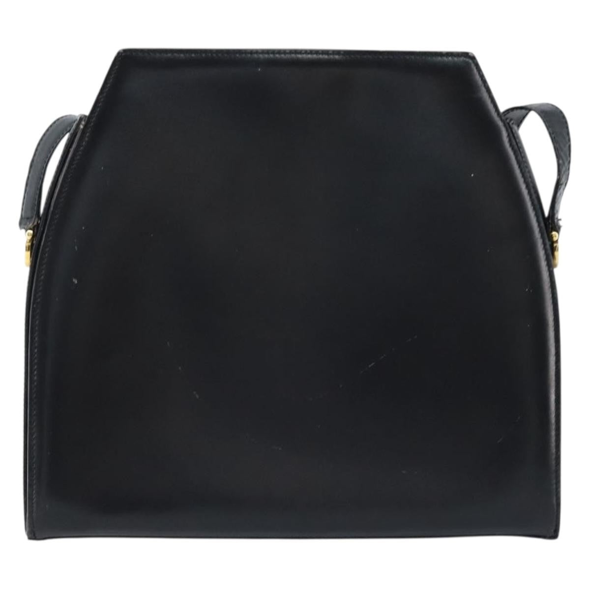 Celine Vintage Leather Black Leather Shoulder Bag Bag (Pre-Owned)