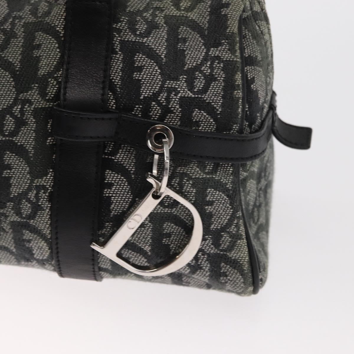 Christian Dior Vintage Trotter Zip Diorissimo Canvas Black Canvas Shoulder Bag Bag (Pre-Owned)