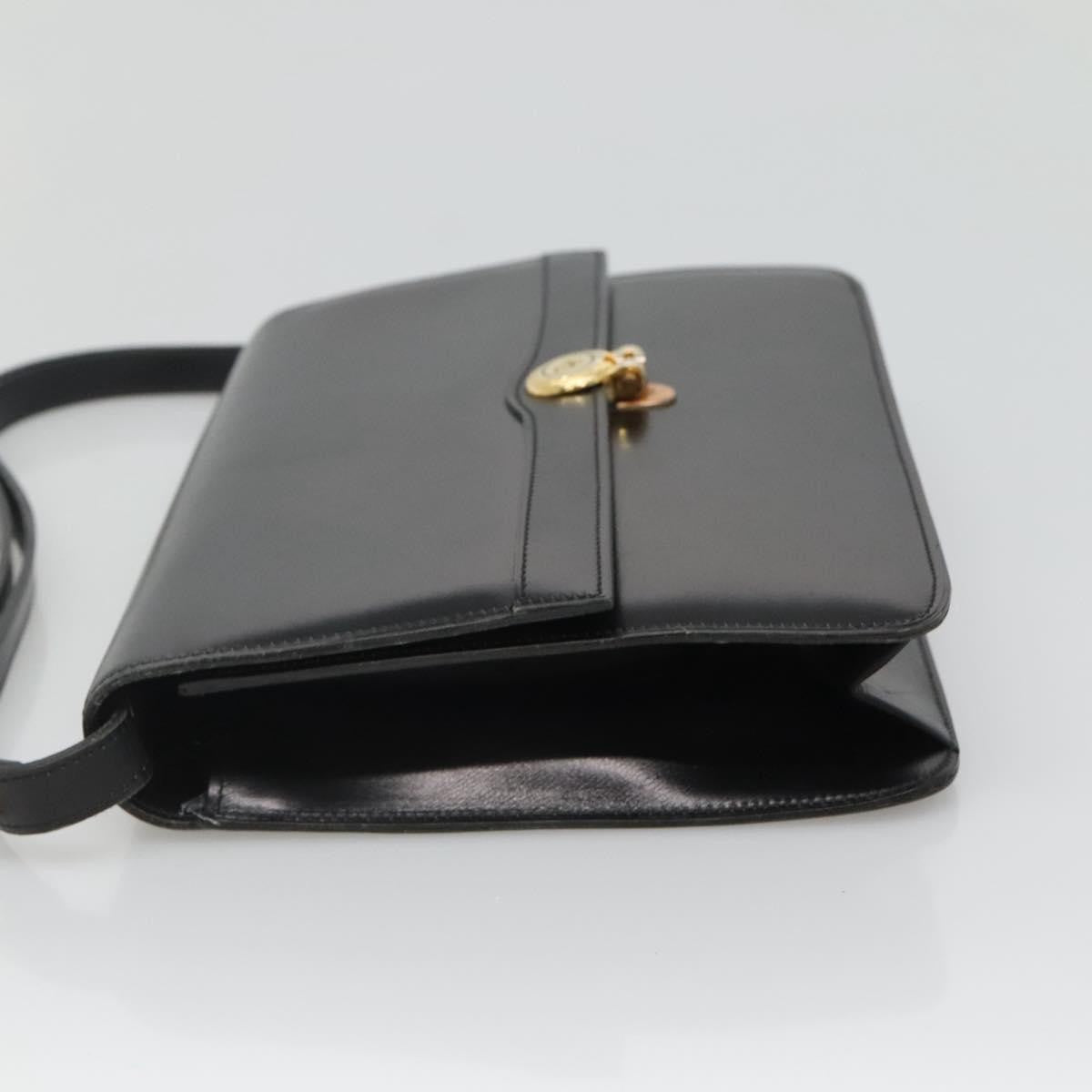 Christian Dior Shoulder Leather Black Leather Shoulder Bag Bag (Pre-Owned)