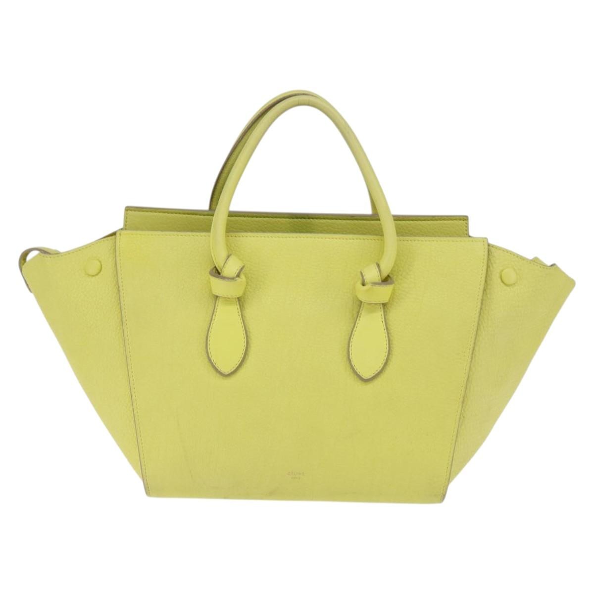 Celine Tie Knot Smooth Leather Yellow Leather Bag (Pre-Owned)