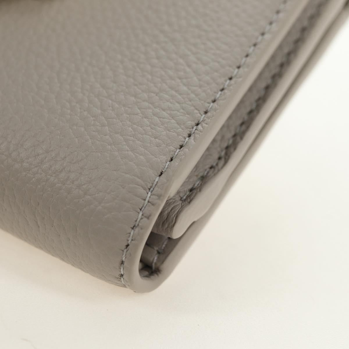 Celine Triomphe Trifold Leather Beige Leather Wallets Accessory (Pre-Owned)