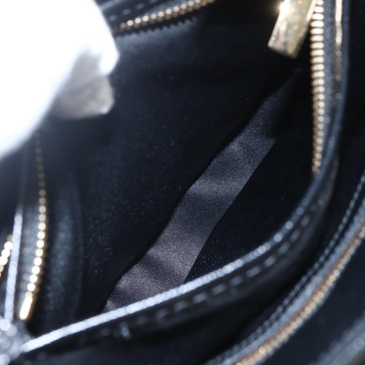 Salvatore Ferragamo Vala Chain Leather Black Leather Shoulder Bag Bag (Pre-Owned)