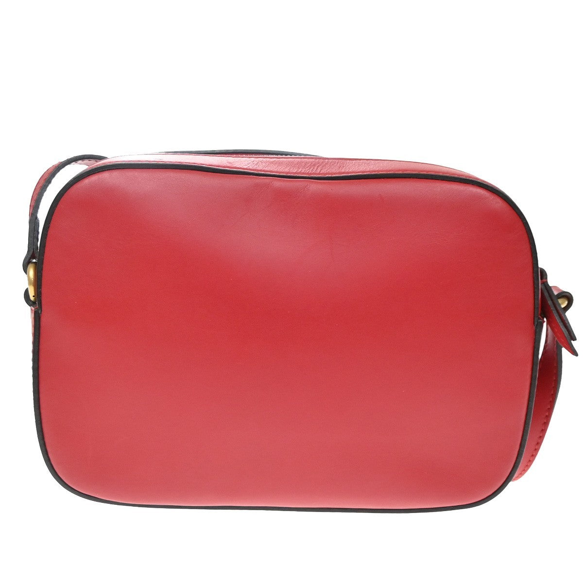 Gucci Bee Web Camera Leather Red Leather Shoulder Bag Bag (Pre-Owned)
