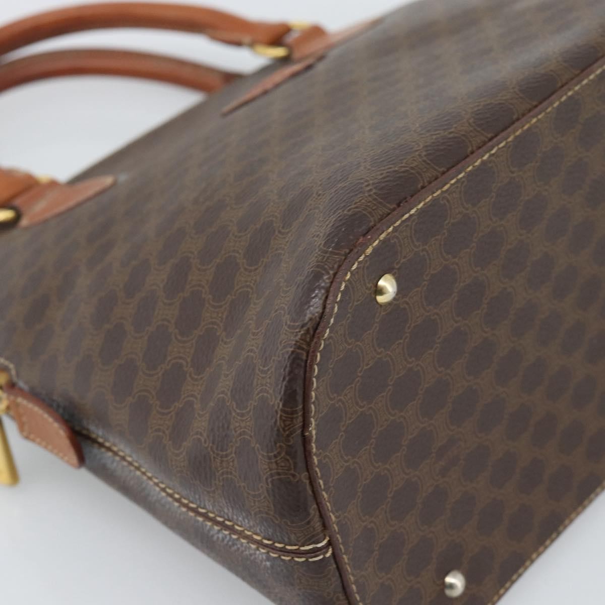 Celine Vintage Handbag Toile Céline Brown Pvc Handbag (Pre-Owned)