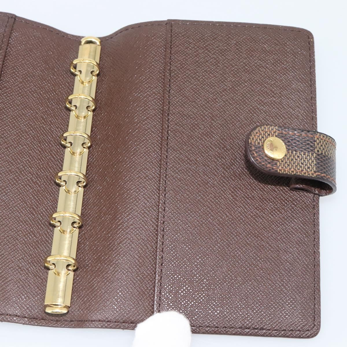 Louis Vuitton Ring Agenda Cover Damier Brown Canvas Briefcase Bag (Pre-Owned)