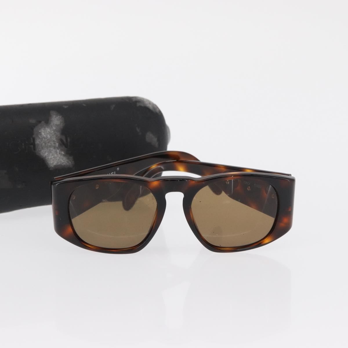 Chanel Camélia Plastic Brown Plastic Sunglasse Accessory (Pre-Owned)