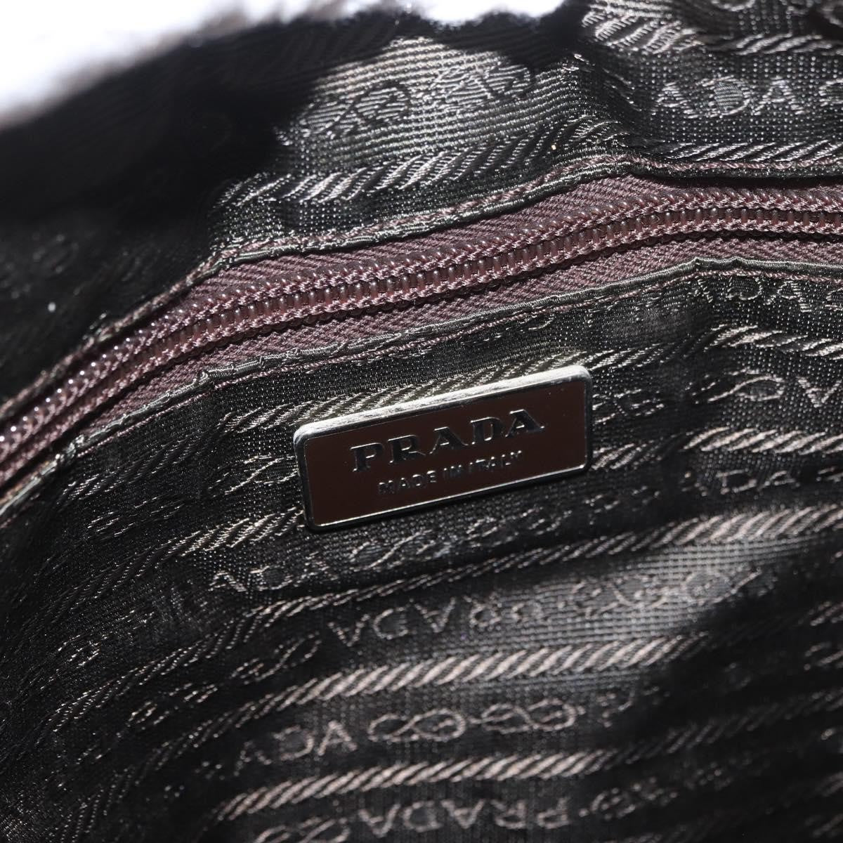 Prada Convertible Open Tweed Brown Canvas Tote Bag Bag (Pre-Owned)