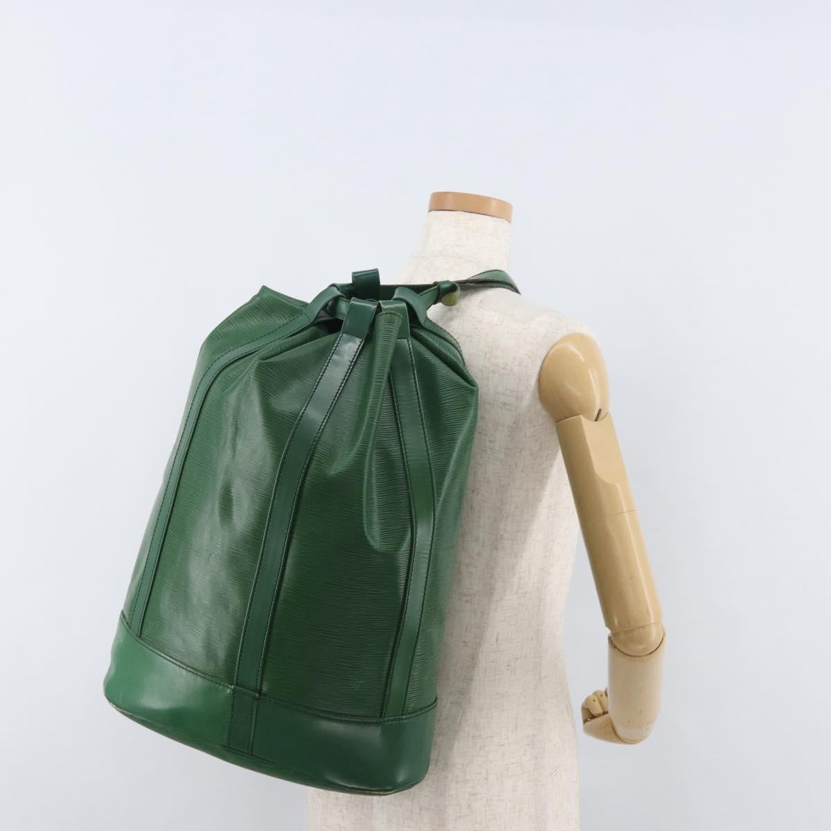 Louis Vuitton Randonnee Epi Leather Green Leather Backpack Bag (Pre-Owned)