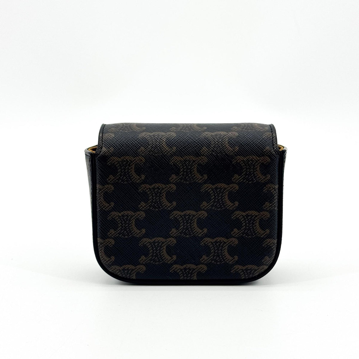 Celine Triomphe Triomphe Coated Canvas Black Canvas Shoulder Bag Bag (Pre-Owned)