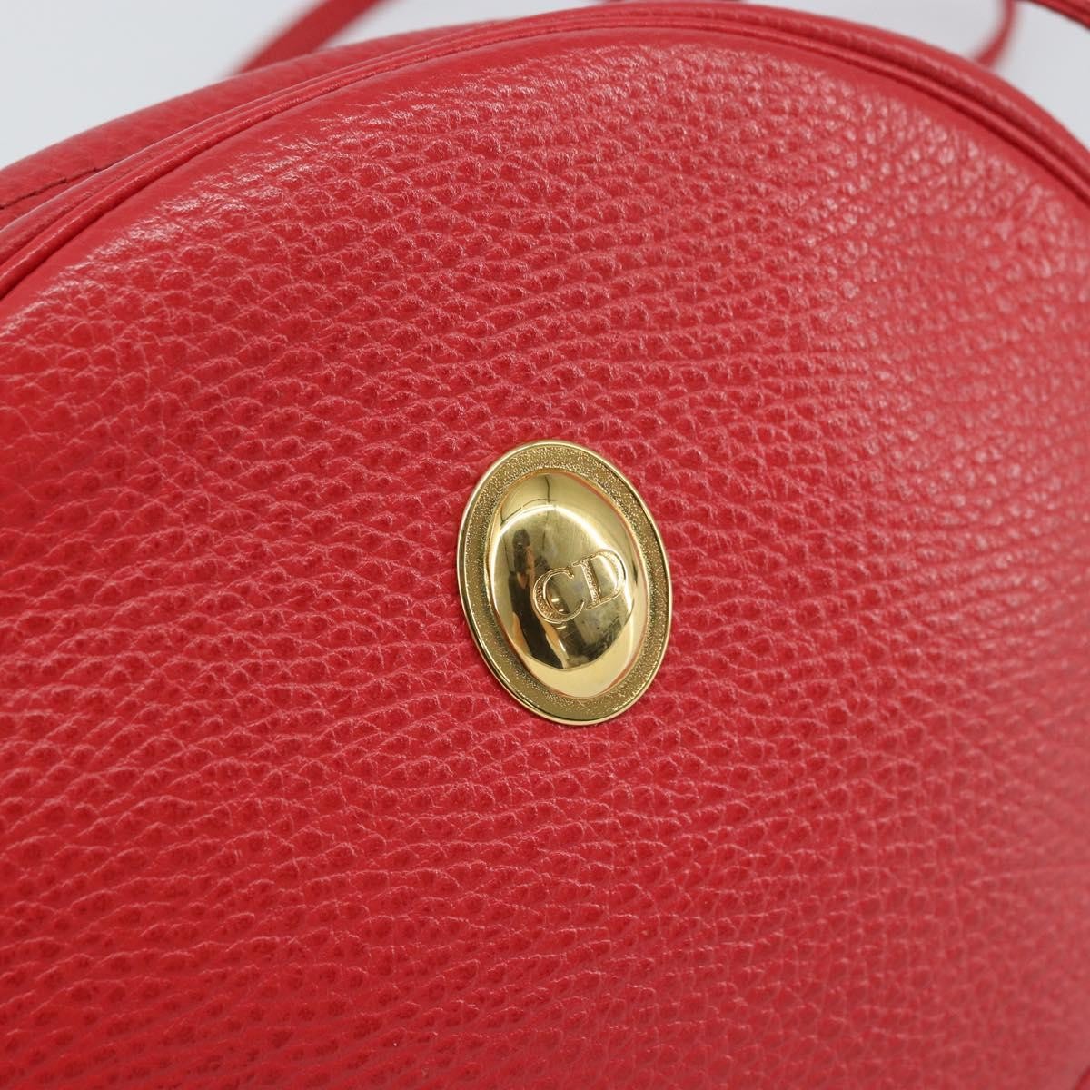 Christian Dior Vintage Leather Red Leather Shoulder Bag Bag (Pre-Owned)