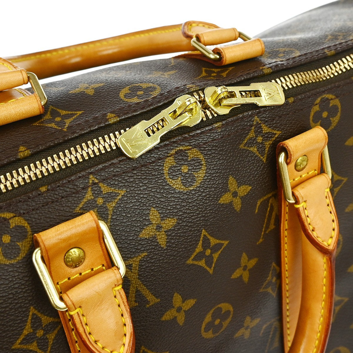Louis Vuitton Keepall Monogram Brown Canvas Travel Bag Bag (Pre-Owned)