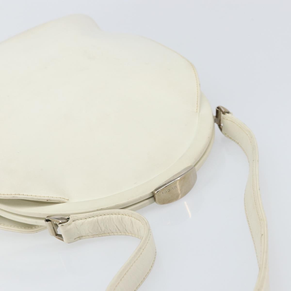 Gucci Vintage Leather White Leather Handbag (Pre-Owned)