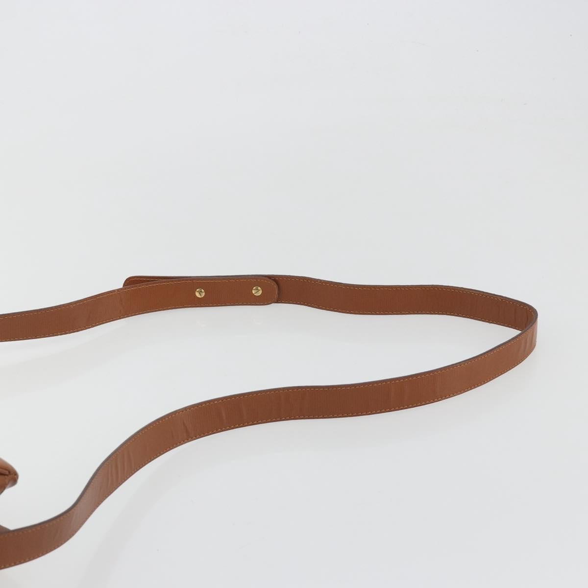 Celine Vintage Circle Logo Leather Brown Leather Shoulder Bag Bag (Pre-Owned)